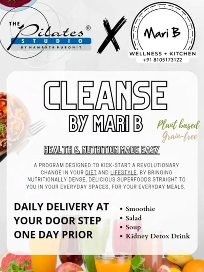 To make healthy eating easier, I've partnered with Mari B Wellness Kitchen to offer a plant-based cleanse program. Get nutritionally dense, delicious superfoods like smoothies, salads, and soups delivered right to your door.