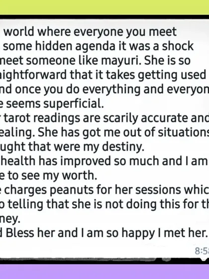 This client was shocked to meet someone so straightforward. They share how my "scarily accurate" readings helped them see their worth and get out of situations they thought were their destiny.
