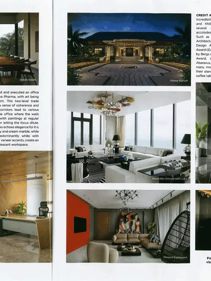 Our work featured in Architectural Digest India. This spread showcases several of our projects, and we appreciate the effort by the AD team for this special feature.