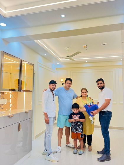 A happy handover moment with a family at our Saviour Greenarch project. Seeing their smiles is the best part of our job.