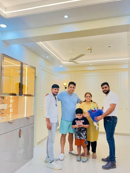 A happy handover moment with a family at our Saviour Greenarch project. Seeing their smiles is the best part of our job.
