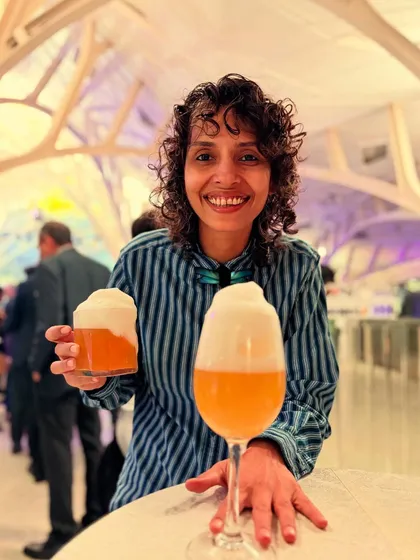 We love to innovate and collaborate with the best in the business, like mixologist Ami Shroff. Here she is with one of our unique creations, a foamy and delightful cocktail that challenges the senses and starts conversations.