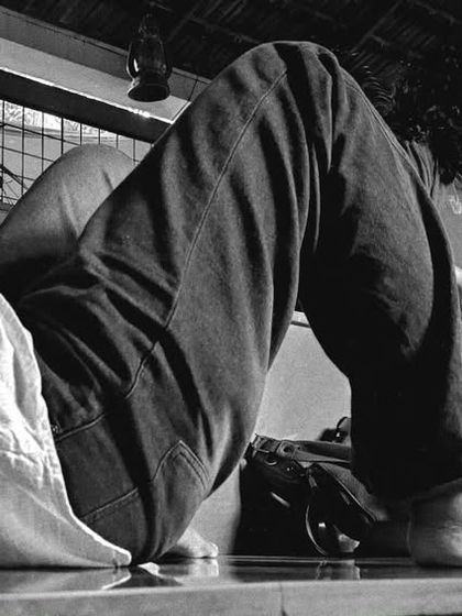 The future is made with sisterhood. A black and white shot from a planning meeting for our art residency. Every big project starts with these moments of shared vision and trust.