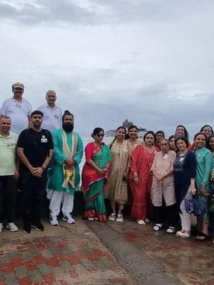 A group photo from our Kanyakumari trip, a place of powerful spiritual confluence.