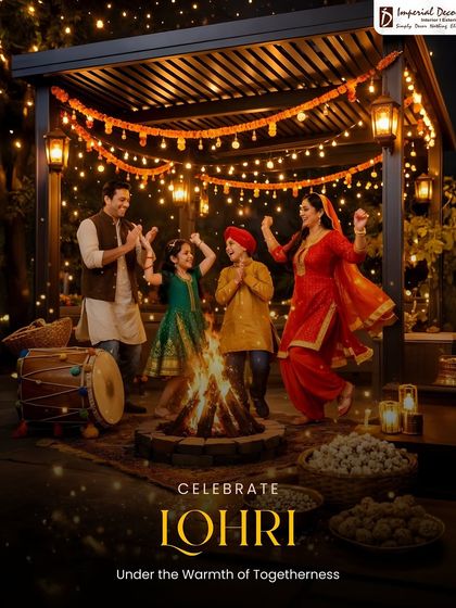 This is what it's all about. Creating spaces where you can make memories with your family. Here, one of our custom pergolas becomes the centerpiece for a Lohri celebration, providing a warm, inviting atmosphere for laughter and joy.