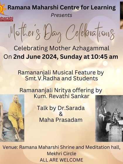 Ramana Maharshi Centre for Learning - Spiritual & Cultural Events Special Commemorations & Gatherings photo 6
