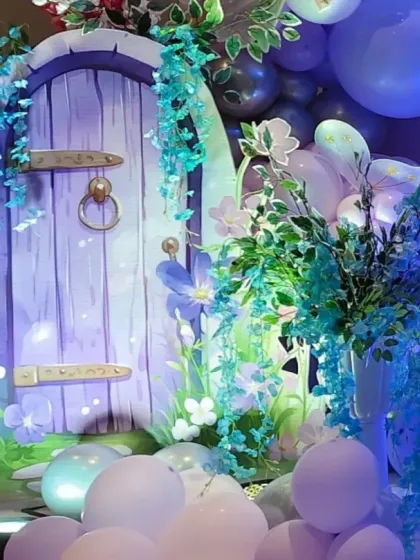 The full view of our enchanting fairy door prop, perfect for creating a magical entrance or photo spot.