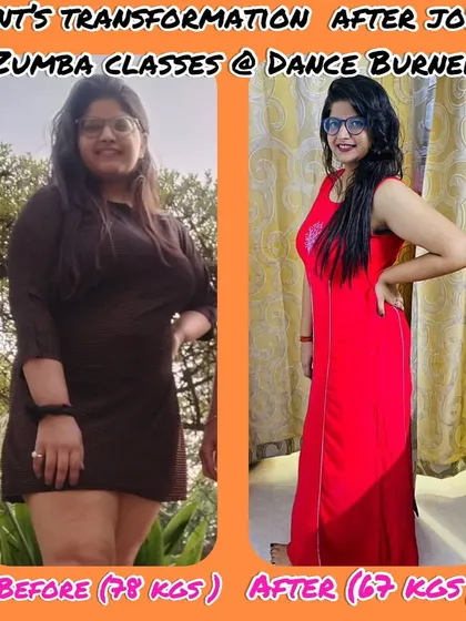 We are so proud to share this incredible client transformation. With consistent Zumba classes and dedication, she lost 11 kgs in just 3 months. This is proof that having fun while working out brings amazing results.