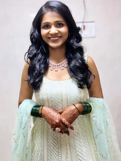 Ready for her ring ceremony. For this look, I kept the makeup fresh and minimal, allowing her natural beauty and happy glow to be the focus.