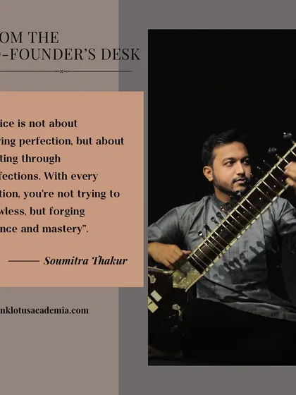 Practice is not about achieving perfection, but about persisting through imperfections. With every repetition, we forge resilience and mastery.