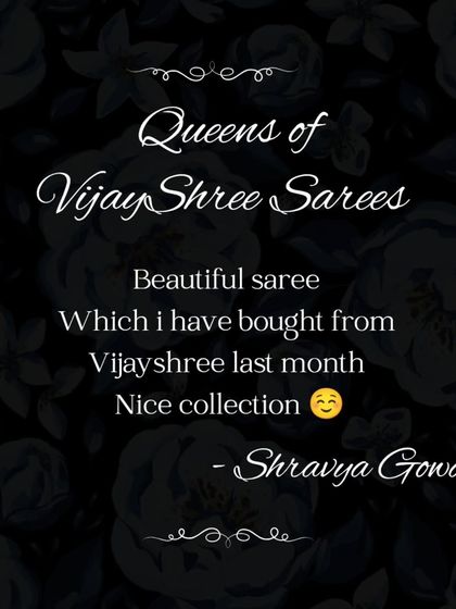 We are so grateful for the kind words from our client Shravya. It brings us immense joy to know she loved her saree.