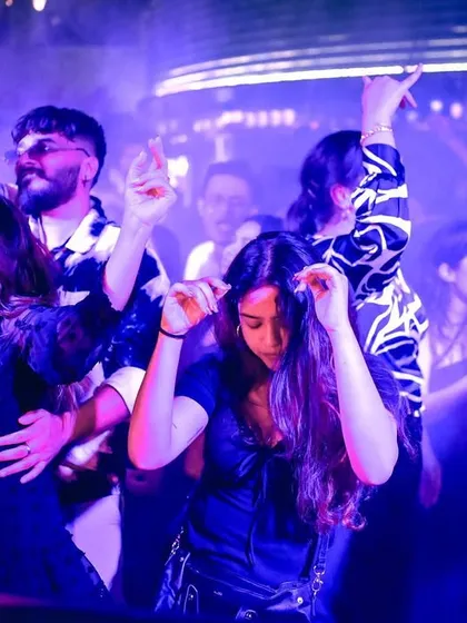 A group of ladies enjoying the music and dancing together. The energy on the dance floor was incredible all night.