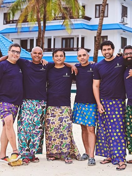 The boys of the Lakshadweep trip! It's not just about diving; it's about forming friendships that last long after the trip is over.