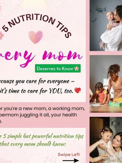5 essential nutrition tips every mom deserves to know, because a nourished mom is a strong, happy mom.