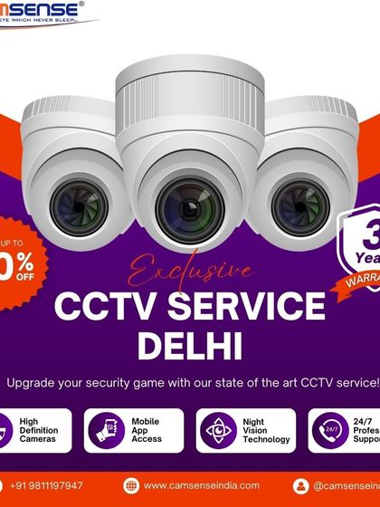 Upgrade your security with my state-of-the-art CCTV service in Delhi. I provide high-definition cameras, mobile app access, and professional support, all backed by a 3-year warranty.