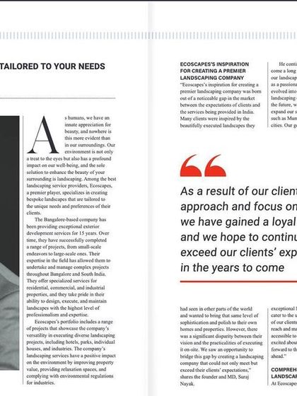 Ecoscapes Landscaping - Comprehensive Landscaping Services Awards & Media Recognition photo 5