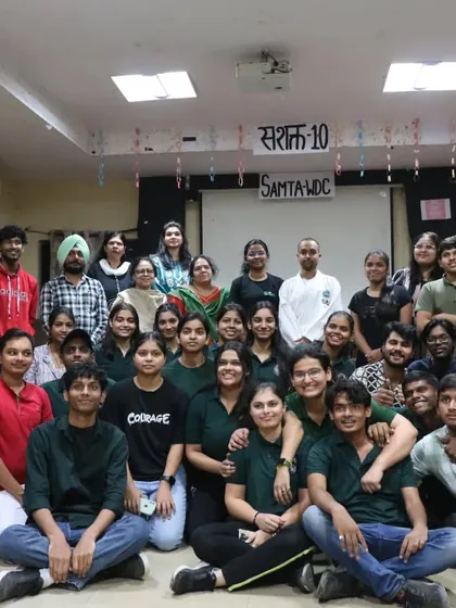 The goal of every workshop is to leave the team feeling empowered, connected, and more confident. This group photo captures the positive energy after an engaging self-defense session at Sri Aurobindo College.