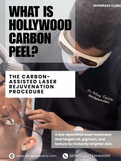 Here you can see me, Dr. Abhay Talathi, performing a Hollywood Carbon Peel. We believe in showing you the science behind the glow. This is a low-downtime laser treatment that we use to target oil, pigment, and texture, delivering instantly brighter skin for both brides and grooms.