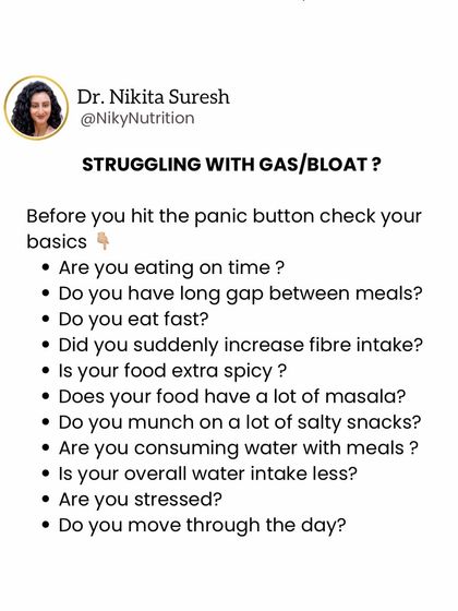 Struggling with gas or bloating? Before you panic, check these basics. Often, the cause is simple, like eating too fast, long gaps between meals, or a sudden increase in fiber.