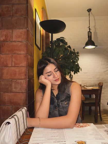 A food coma moment. Just a real and funny snapshot of life.