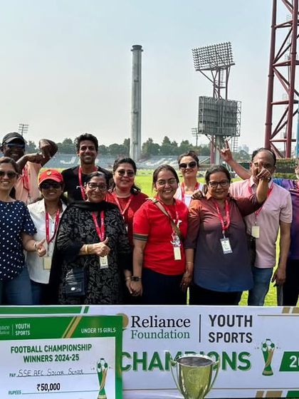 The proud parents and supporters of our U15 girls team cheering them on as they become champions at the Reliance Youth Sports tournament. Their support is invaluable.