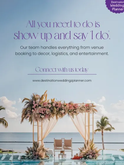 My promise to you is simple: show up and say 'I do'. My team and I handle every single detail, from venue booking and logistics to decor and entertainment, so you and your family can be present and enjoy every moment.