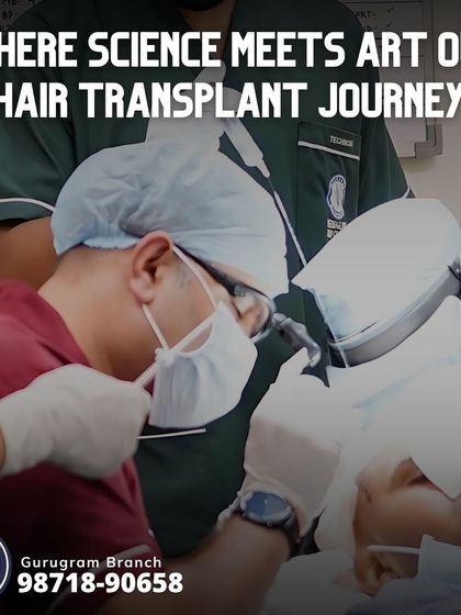 This is where science meets art. A hair transplant requires intense focus and precision. This photo shows me and my team during a procedure, ensuring every graft is handled with the utmost care.