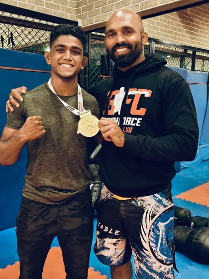 This is one of our international athletes, Aayush Dipu, after winning his gold medal. I don't just train students; I build champions. We guide dedicated athletes on their journey to compete and win at a high level.