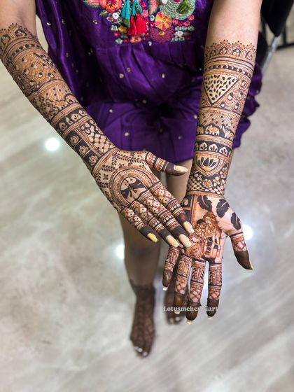 Lotus Mehendi Arts - Bridal & Occasion Mehendi Elaborate Bridal Designs photo 26