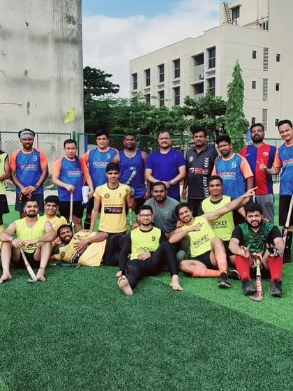The young veterans of HNM getting ready for an 8-a-side hockey event. We are always preparing for the next challenge.