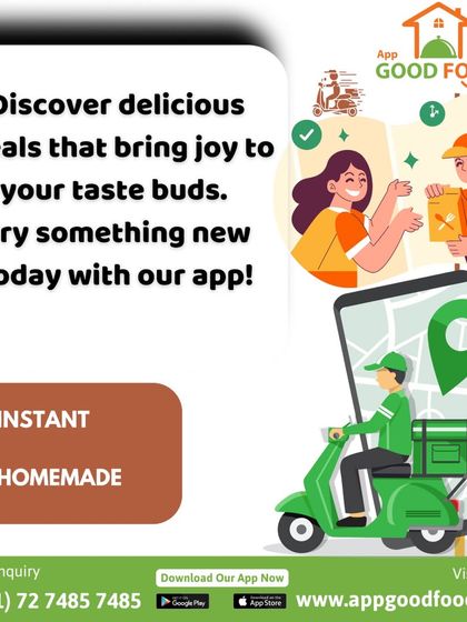 Discover delicious meals that bring joy to your taste buds. Our app offers instant, homemade food delivery, so you can try something new and exciting today.