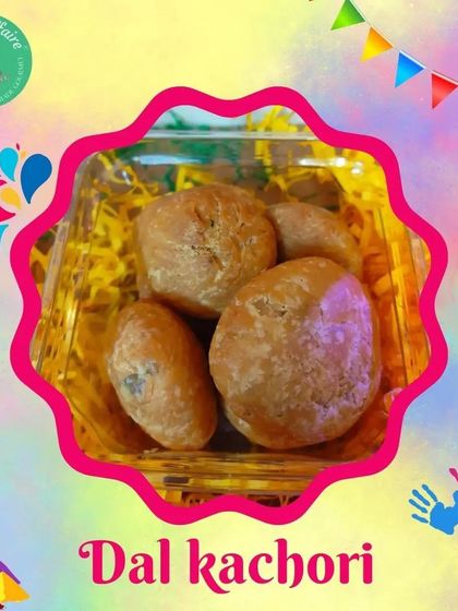 Dal Kachori is a classic savory snack that's a must-have during Holi. Ours are perfectly spiced and fried to a golden crisp.