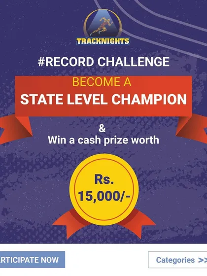At TrackNights, we challenge athletes to become state-level champions. Breaking a state record comes with a coveted cash prize, adding an extra layer of motivation to perform at your absolute best.