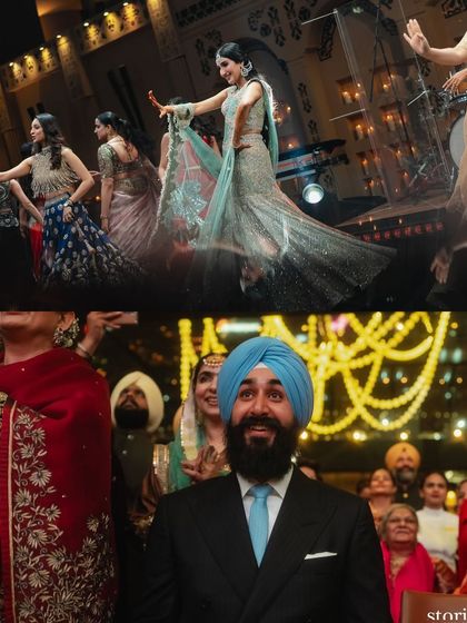 A candid moment of a father's joy watching his daughter's sangeet performance at the 'Mid-Century Mod' event. These are the priceless memories that I strive to create the perfect setting for.