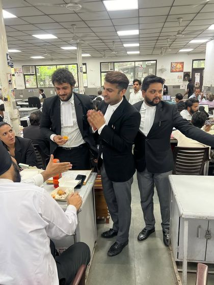 More interactions in the library, a hub for legal minds at Tis Hazari.