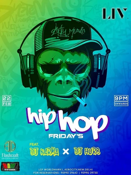 'Hip Hop Fridays' at LIV Bar in Aerocity, a prime location for partygoers in New Delhi.