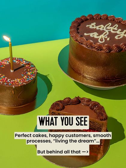 What you see are perfect cakes and happy customers. But behind all that is a lot of hard work, challenges, and lessons learned the hard way.