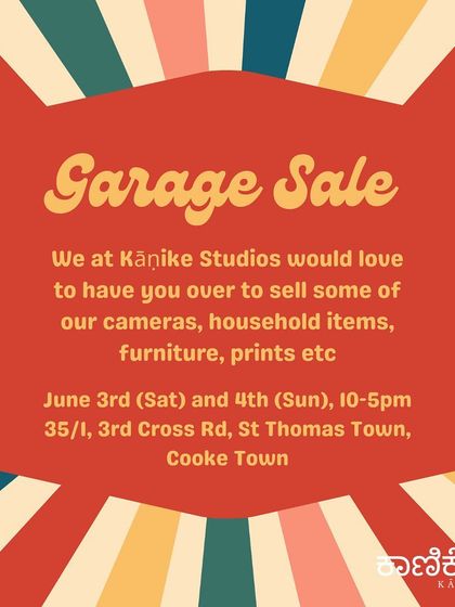 We hosted our first garage sale to sell cameras, prints, and furniture, with all proceeds going toward the upkeep of the studio. It was a fun way to connect with our community.