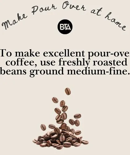 The first step to a great pour-over is using freshly roasted beans. We recommend a medium-fine grind for this brewing method.