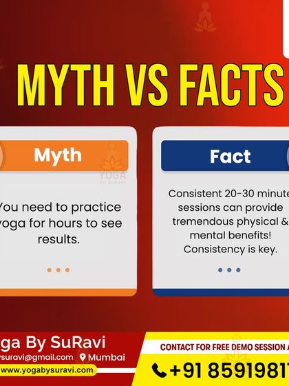 Myth: You need to practice for hours. Fact: Consistent 20-30 minute sessions provide tremendous benefits. Consistency is key.