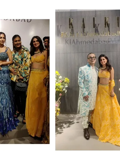 Attending the Kalki Fashion store launch event in Ahmedabad. We often collaborate with fashion and lifestyle brands, providing choreography and talent for their launch parties, runway shows, and promotional events.