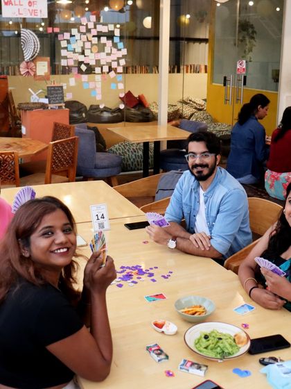 Cards, snacks, and smiles. This is the perfect recipe for a fun afternoon at Dialogues.
