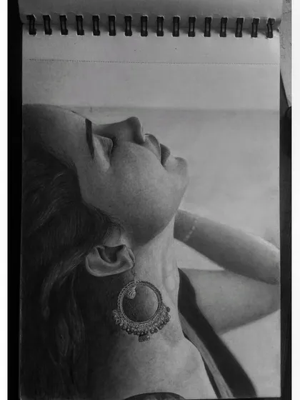 Kuch khawab pure karne chala hoon, main apni neenden gawa baitha hoon. This portrait has a more melancholic and artistic feel, focusing on light and shadow.