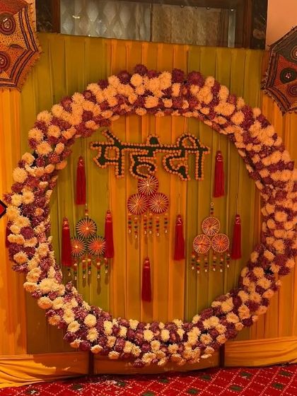 Shanaya Decorations - All-Inclusive Ceremony Packages (Haldi & Mehendi) Signature Ring Backdrops photo 18