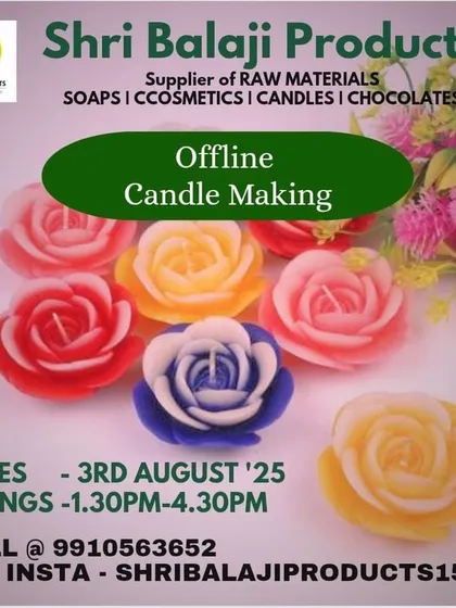 Another one of my offline candle making workshops in Delhi. These sessions are perfect for learning the basics and getting the confidence to start your own venture.