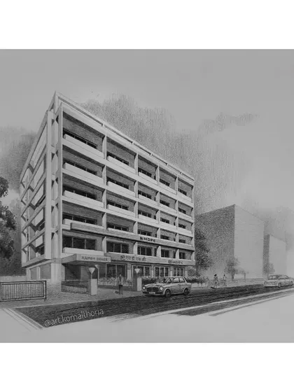 Beyond portraits, I also take on specialized commissions like this architectural sketch of HDFC's historic Ramon House. This project required recreating a vintage 90s look, showing the versatility of my pencil work for corporate and personal heritage projects.