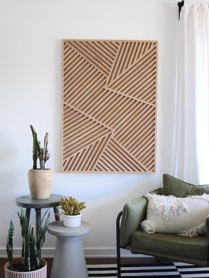 Best of Bharat - 3D & Sculptural Wall Art Modern Geometric Wood Art photo 23