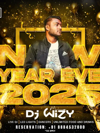 Getting booked for the biggest night of the year is always an honor. This poster was for my New Year's Eve 2025 event, where I curated a high-energy set of live DJ music with LED lights and dancers.