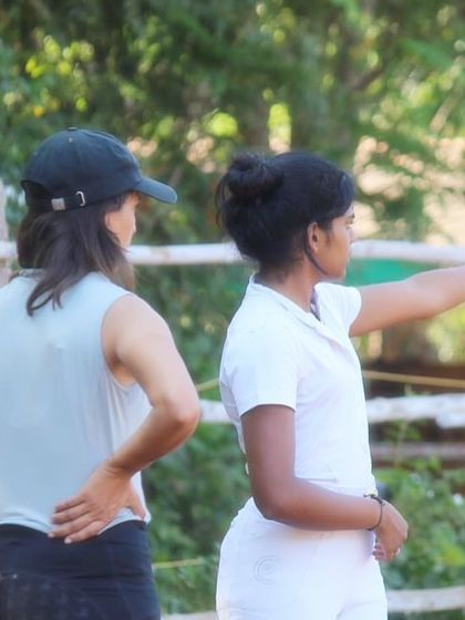 A glimpse of my team during the Auroville Horse Show. I teach my riders the importance of supporting each other, both in and out of the saddle.