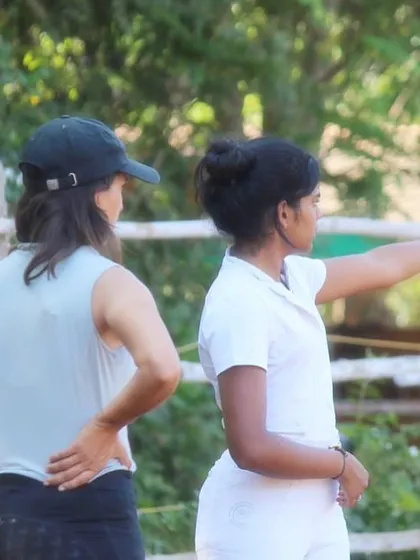 A glimpse of my team during the Auroville Horse Show. I teach my riders the importance of supporting each other, both in and out of the saddle.